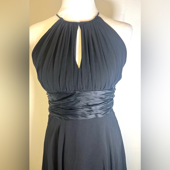 Vintage Maggy London Black 100% Silk Chiffon Dress Timeless Classy 
Size 6 - Picture 4 of 6